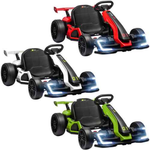 Adjustable Seat Electric Go Kart with Slow Start - 24V, 7.5 MPH