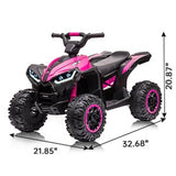 Adoolla 12V 7Ah Kids Electric Ride on Car, Battery Powered 4-Wheels Toy Car for Endless Fun