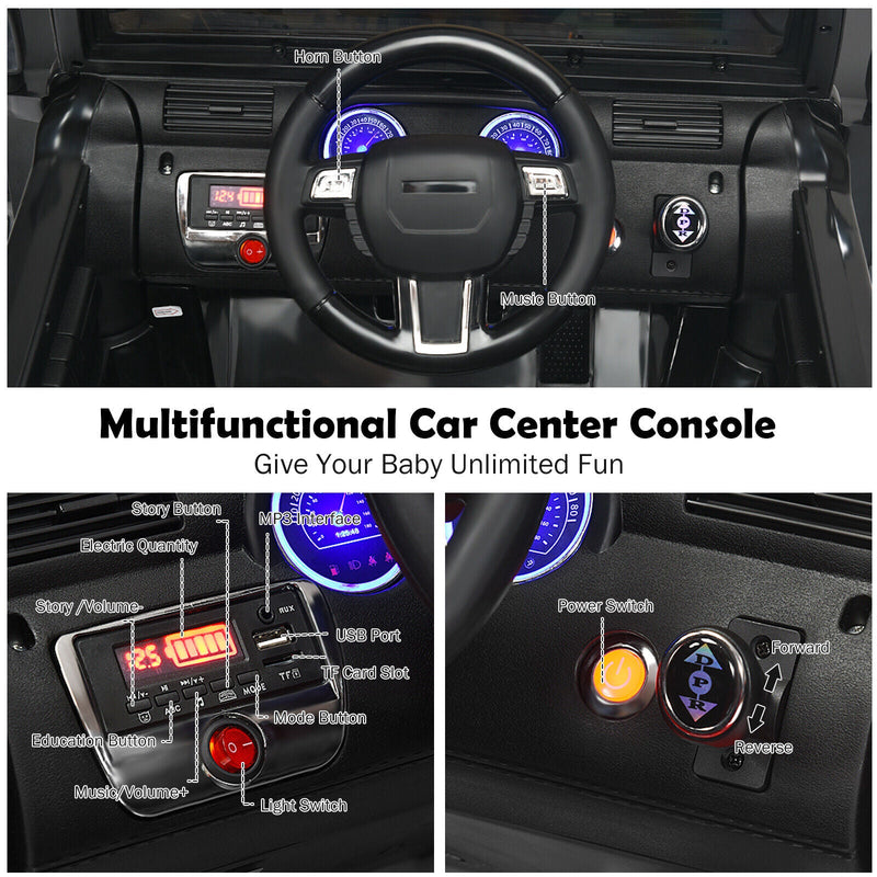 Adventure-Ready 12V Kids Ride On Truck with RC Control, Spring Suspension, Lights, Music, and Trunk