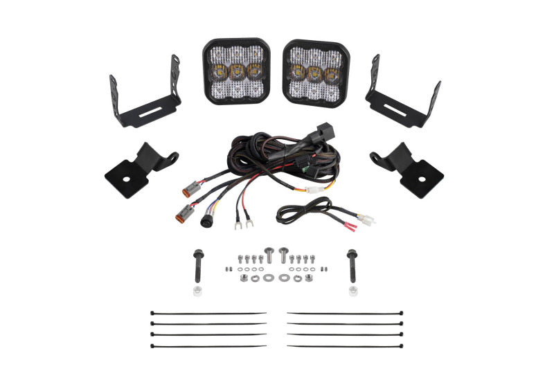 Kit de pods de montant A pour Polaris RZR XP Stage Series SS5 14-18 de Diode Dynamics - Combo blanc Pro