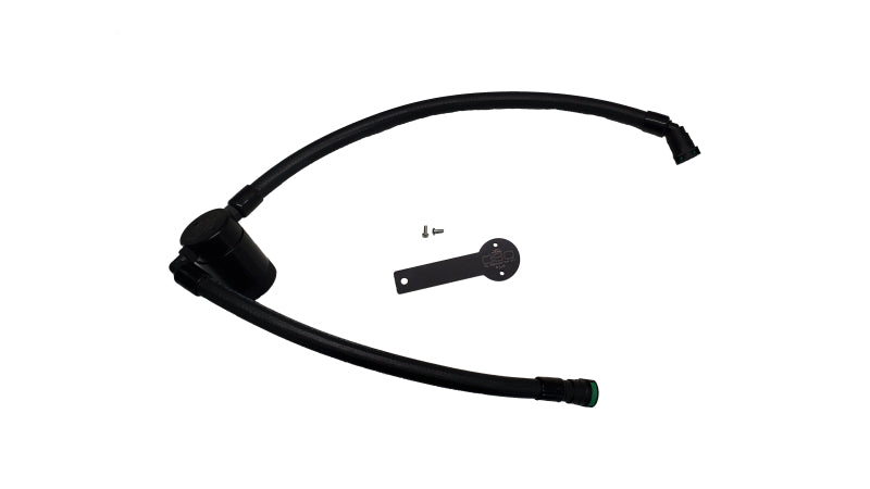 J&amp;L 19-23 Chevy Silverado/GMC Sierra 1500 2.7L Passenger Side Oil Separator 3.0 - Black Anodized