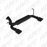 Système d'échappement hautes performances MBRP 07-14 Jeep Wrangler/Rubicon 3,6 L/3,8 L V6 à double sortie arrière à essieu arrière noir