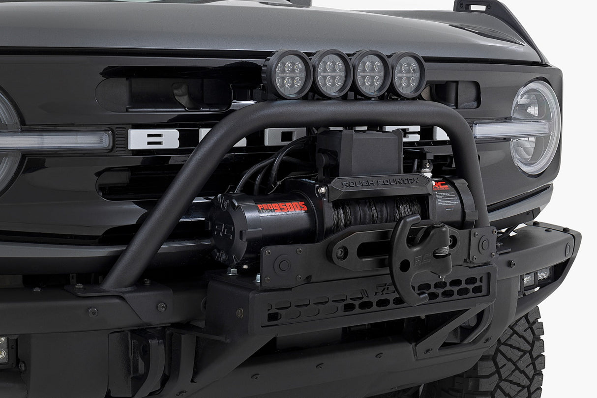 Safari Bar | 3.5" Round LED (Quad) | Black | Amber DRL | OE Modular Steel | Ford Bronco (21-24)