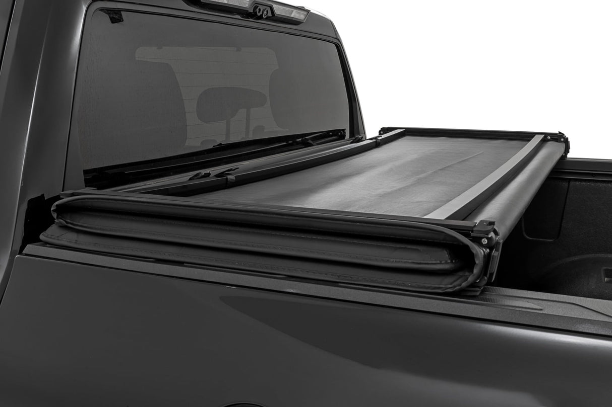 Rough Country Soft Tri-Fold Bed Cover for Toyota Tundra 2022-2026