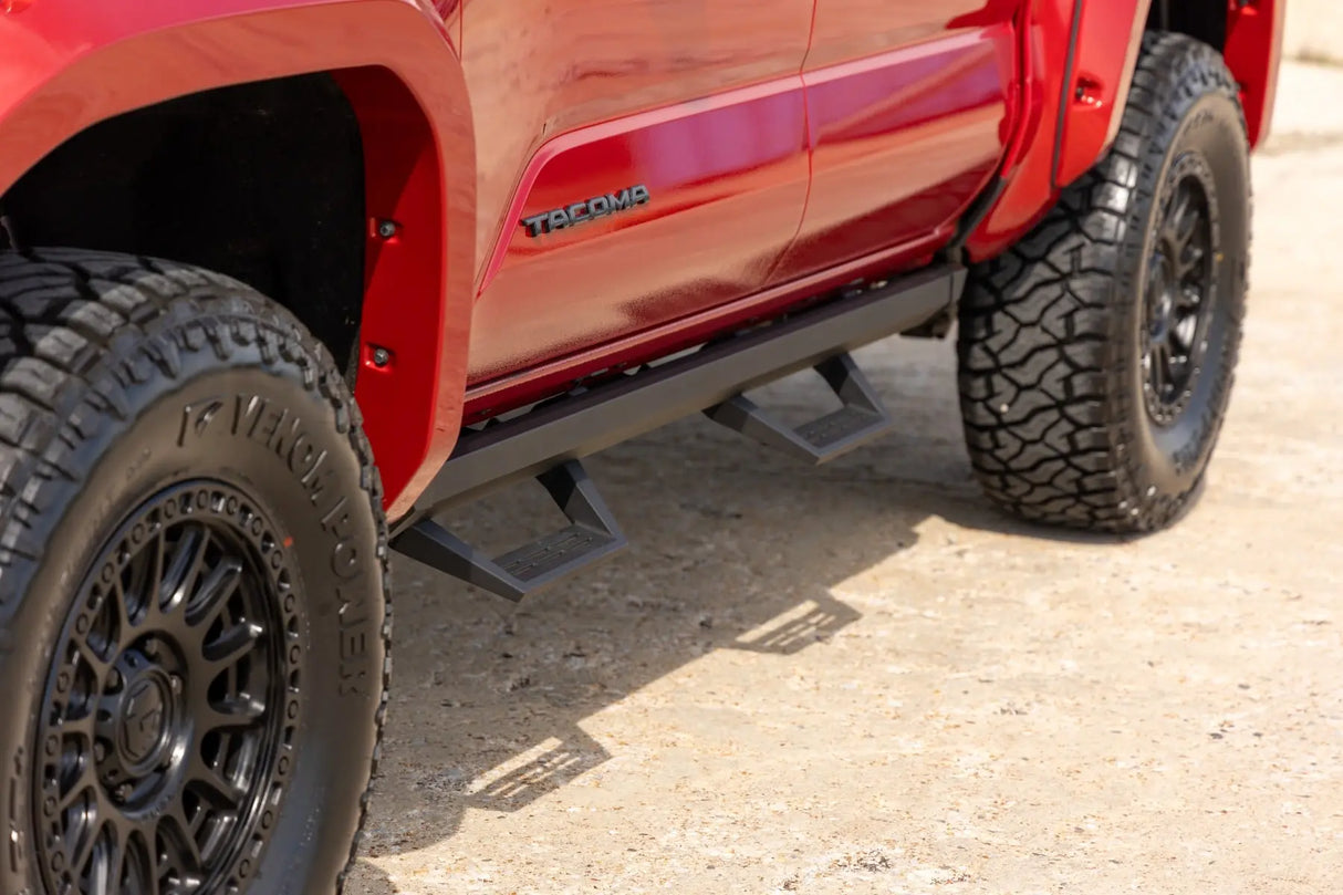 Rough Country SRL2 Adjustable Aluminum Steps Double Cab Toyota Tacoma 2WD/4WD 2024-2026 73003