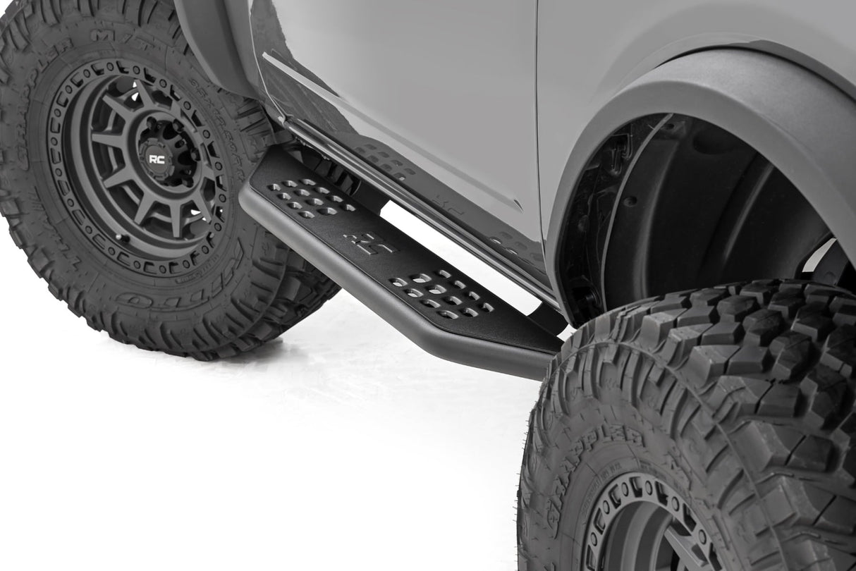 Rough Country OV2 Running Boards Side Step Bars 2-Door Ford Bronco 4WD 2021-2026 14004