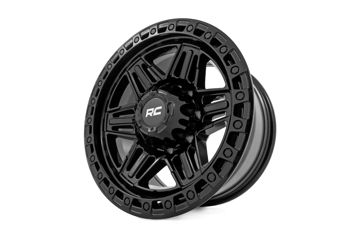 Rough Country 76 Series Wheel 17x9 Gloss Black 5x4.5 +0mm