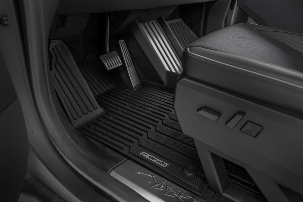 Rough Country Flex-Fit Floor Mats for Tesla Cybertruck 2024-2026