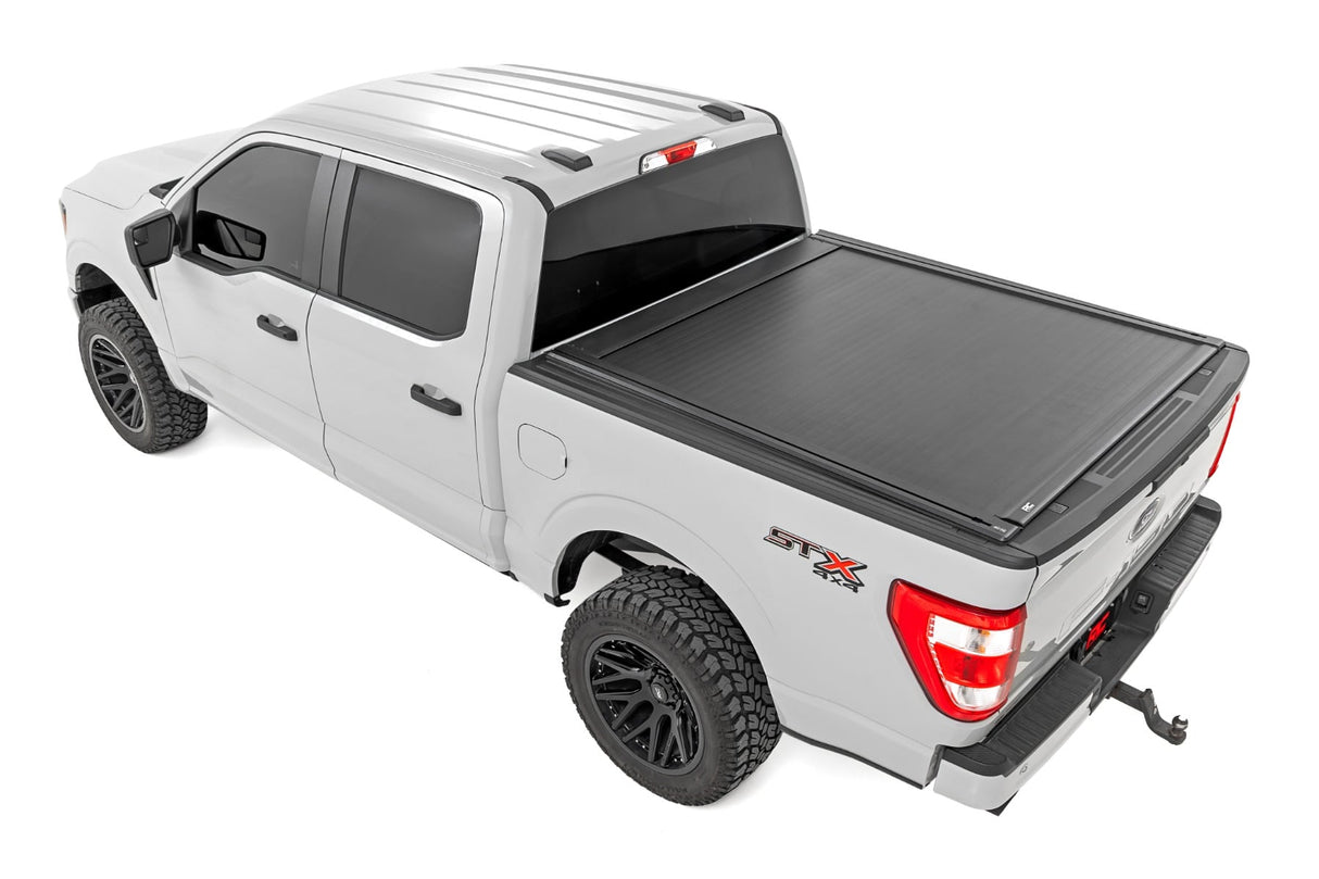 Rough Country Powered Retractable Aluminum Bed Cover for Ford F-150