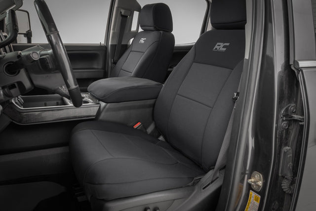 Rough Country Neoprene Seat Covers for Chevy/GMC 2500HD/3500HD 2014-2026