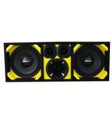 KTPON-210YELLOW / DUAL 10" YELLOW/BLACK  LOADED PORTED BOX (With Tweeters + Driver) Comando Audio Inc.
