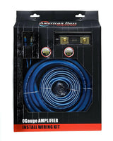 American Bass 0 Gauge Complete CCA (Copper Clad Aluminum) Amplifier Wiring Kit - Car Audio Amp Install Kit with Power, Ground & RCA Cables