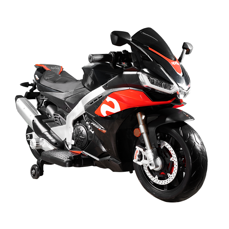 Aprilia 12V Electric Motorcycle for Kids - 2 Wheels, Ages 3-10