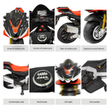 Aprilia 12V Electric Motorcycle for Kids - 2 Wheels, Ages 3-10