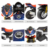 Aprilia 12V Electric Motorcycle for Kids - 2 Wheels, Ages 3-10