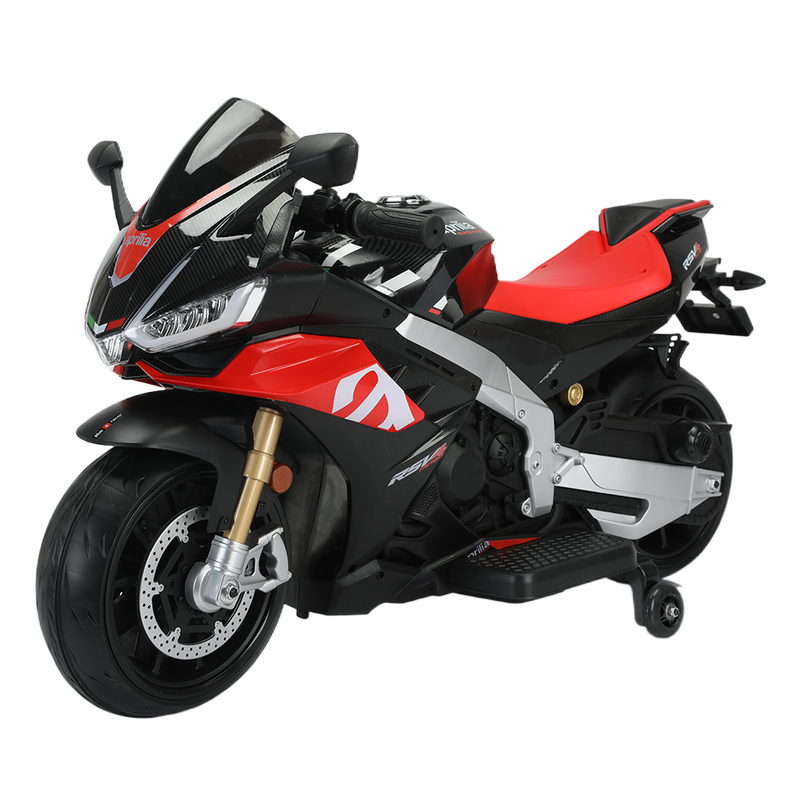 Aprilia 12V Electric Motorcycle for Kids - 2 Wheels, Ages 3-10