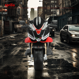 Aprilia 12V Electric Motorcycle for Kids - 2 Wheels, Ages 3-10