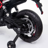 Aprilia Licensed Electric Kids Ride-On Motorcycle with Training Wheels - 12V Battery Powered