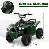 Army Green 12V Kids Ride On ATV with High/Low Speed and Comfortable Seat