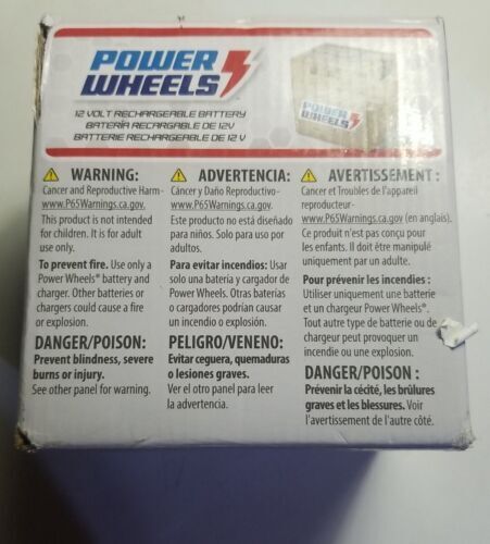 Authentic Fisher Price Power Wheels 12V 12Ah Battery - OEM 00801-1857