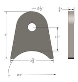 3/8" Thick 3" Inch Axle Link Tab