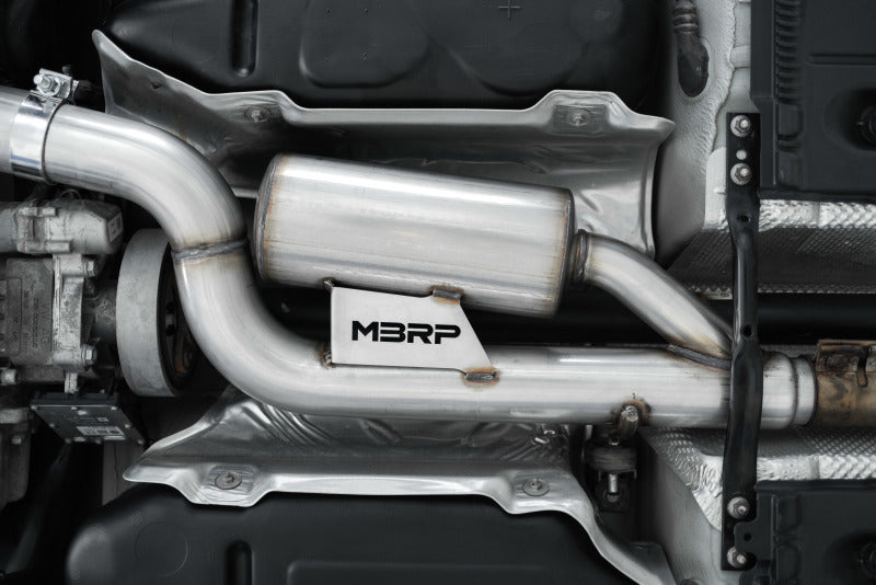 Échappement arrière de catalyseur MBRP 15-19 VW Golf R MK7/MK7.5 3 pouces T304 avec embouts en fibre de carbone