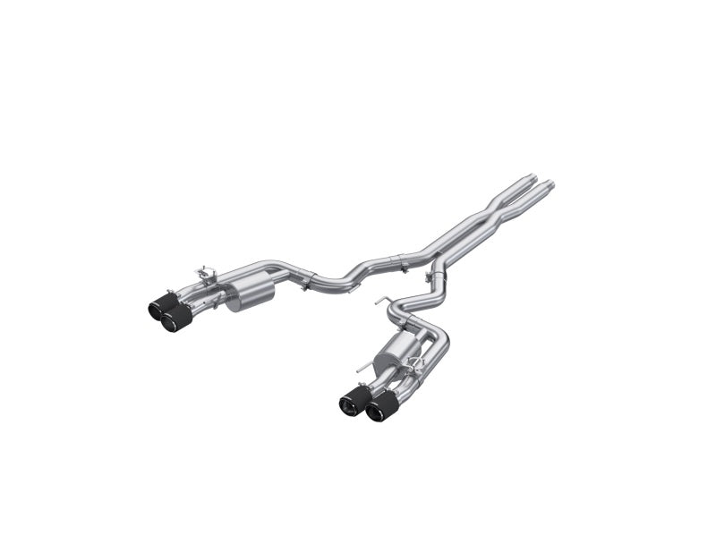 Embouts en fibre de carbone MBRP 2024+ pour Mustang GT (S650) 3 pouces Cat-Back Quad Tip - 4 pouces