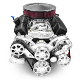 GM Small Block Compatible 383 c.i. Engine and TKX Manual Transmission - 436 Horsepower - Standard Edition Builder Series - Polished Pulley Kit - Fuel Injected