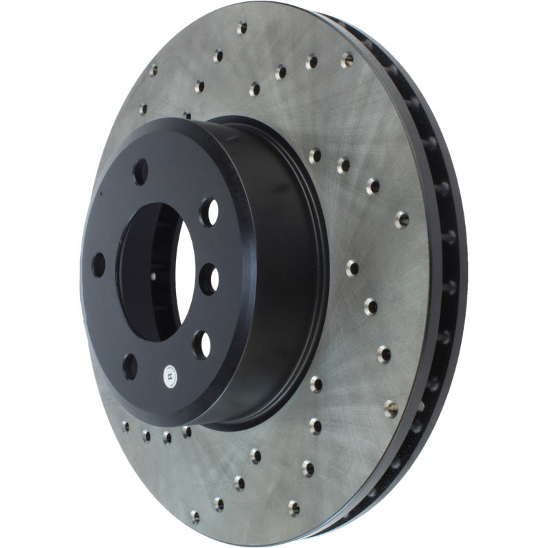 StopTech 09-10 BMW 535i xDrive SportStop Cryo Cross Drilled Front Right Rotor