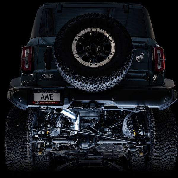 AWE Tuning 0FG Cat Back Exhaust System with BashGuard and No Tips | 2021+ Ford Bronco