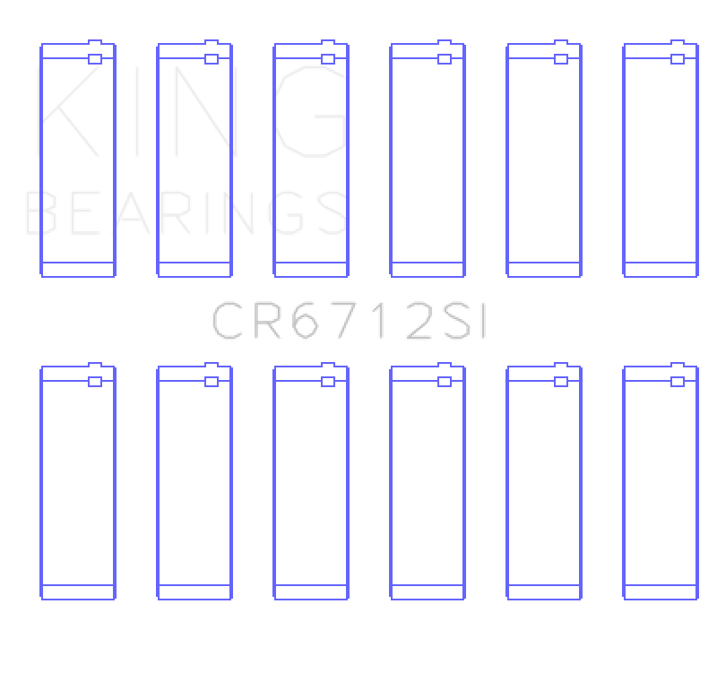 Jeu de roulements de bielle King Engine Bearings Ford V6 Triton/Ohv (taille +1,0 mm)