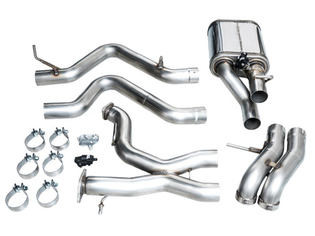 AWE Tuning 22-24 Ford Bronco Raptor 4WD Dual BashGuards Cat-Back SwitchPath Exhaust (sans embouts)