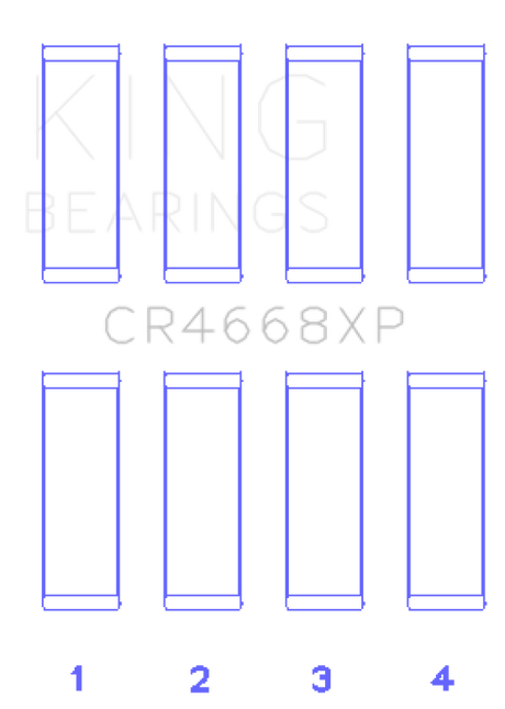 Ensemble de roulements de bielle King Engine Bearings Hyundai G4Ke/G4Kc (taille + 0,25 mm)