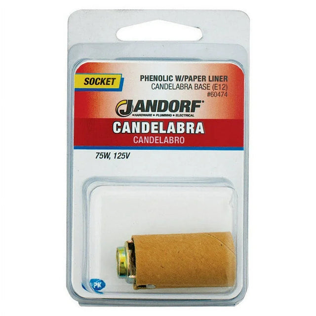 JANDORF Socket Phenolic W/Paper Liner Candelabra Base 60474 Jandorf