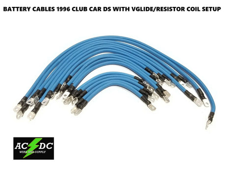 # 2 Awg HD Golf Cart Battery Cable BLUE 18 Pc Kit 96 CLUB CAR DS AC DC WIRE AND SUPPLY