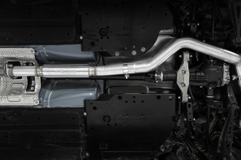 Échappement de course à double embout en fibre de carbone pour Subaru WRX 2022+ avec Cat-Back de 3 pouces et double embout arrière divisé