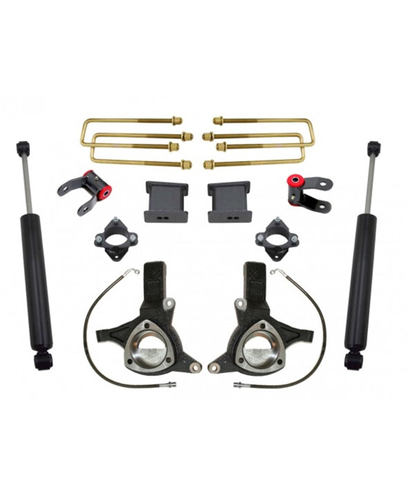 MaxTrac 07-16 GM C1500 2WD avec suspension en acier moulé. Kit de levage de broche MaxPro 7,5 po/4 po avec amortisseurs MaxTrac