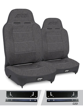 PRP 97-02 Jeep Wrangler TJ Premier High Back Suspension Seats Kit (Pair) - Gray PRP Seats