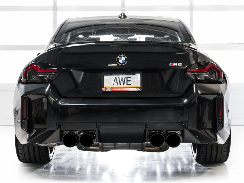 Échappement AWE Tuning 23-24 BMW G87 M2 Track Edition - Embouts noirs diamantés