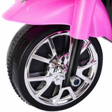 Babyjoy 6V Pink Electric Ride-On Motorcycle for Kids with 3 Wheels