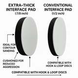3-Pack: Extra-Thick 5" Sanding Interface Pad (Hook & Loop)