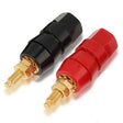 Black and Red Audio Speaker Binding Post for Banana Jack Adapter 2Pcs TekShack