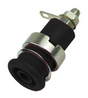 Panel Mount Jack, 32A, 1kV, Nickel-Plated, Black, 1 Pack TekShack