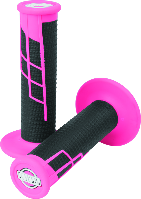 ProTaper Clamp-On 1/2 Waffle Grip - Neon Pink/Black