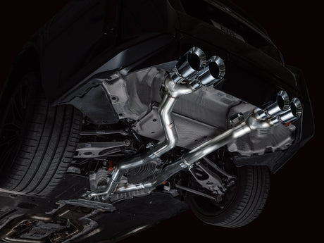 Echappement AWE Tuning 23-24 BMW G87 M2 Track Edition - Embouts chromés argentés