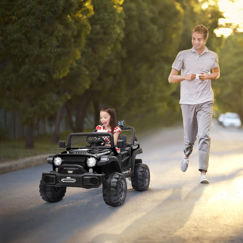 BBH-016 Dual Drive 12V 4.5A.h 2.4G Remote Control Off-Road Vehicle in Black