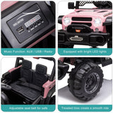 BBH-016 Dual Drive 12V 4.5A.h 2.4G Remote Control Pink Off-Road Vehicle