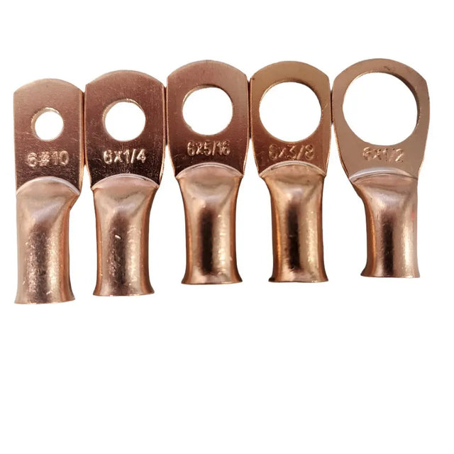 6 GAUGE BARE COPPER LUGS AC/DC WIRE AND SUPPLY