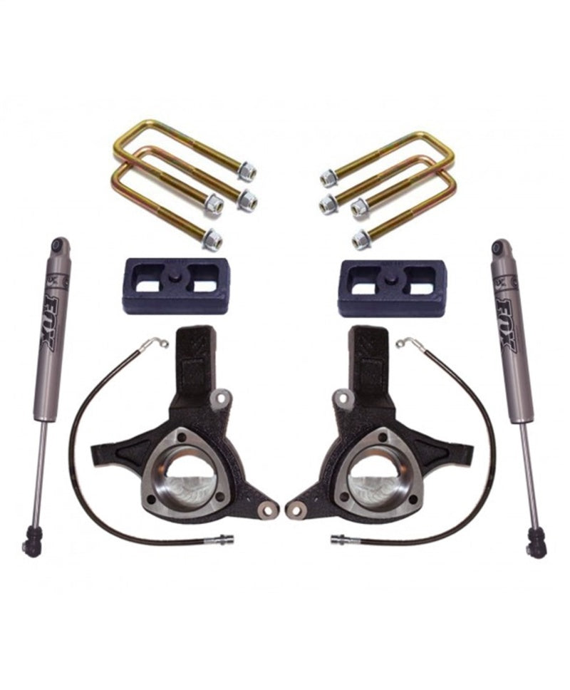 MaxTrac 07-16 GM C1500 2WD avec suspension en acier moulé. Kit de levage de broche MaxPro Elite 4,5 po/2 po avec amortisseurs FOX