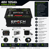 Epoch Batteries 48V 105Ah LiFePO4 Golf Cart Battery Complete Kit